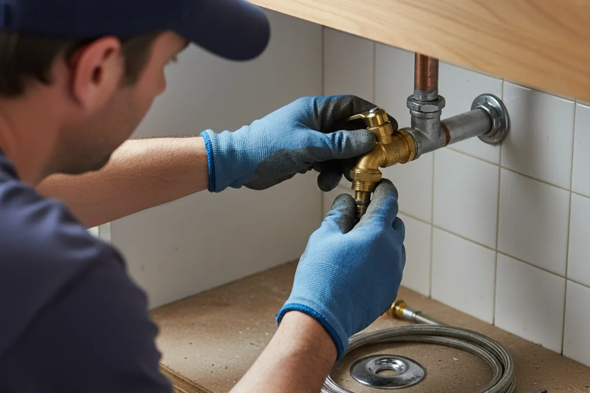 Shutoff valve and fitting work during Well Pump Repair in Clint